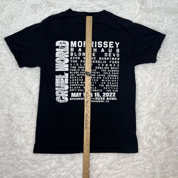 Morrissey England T Shirt Cruel World 2022 Tour Concert Tee Size M Double Sided - Picture 13 of 13